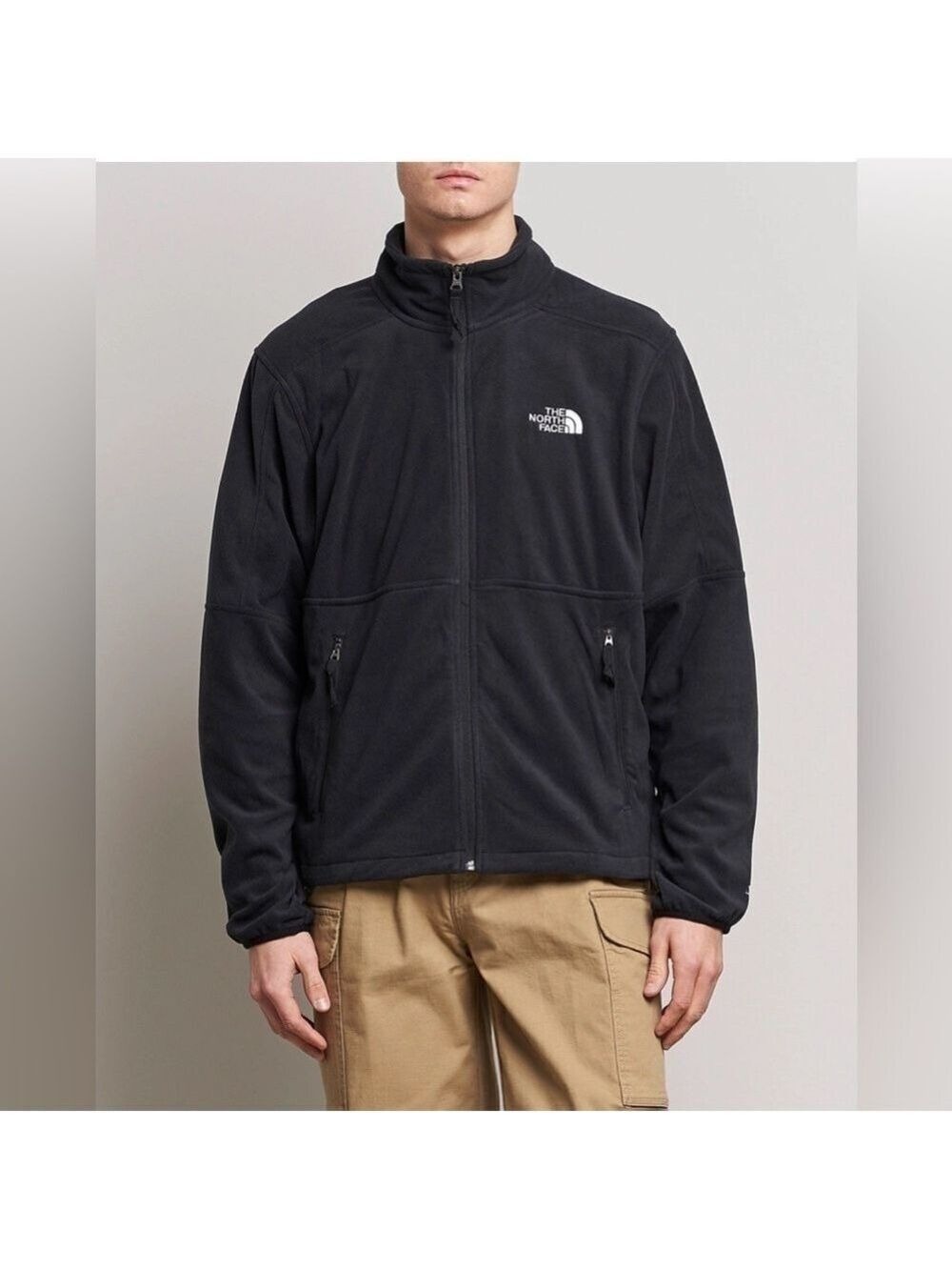 Men’s North Face Black Fleece Zip Up Sweater Size XXL!